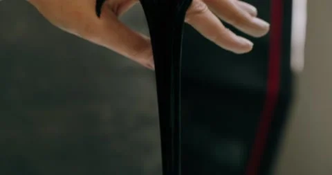 Slime on human hands Stock Footage 226974134