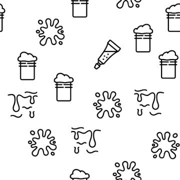 Slime Mucus Liquid Vector Seamless Pattern 스톡 일러스트