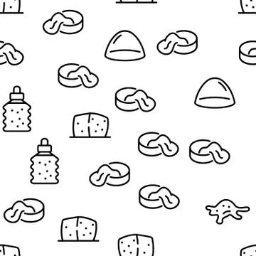 Slime Mucus Liquid Vector Seamless Pattern Illustrazione stock