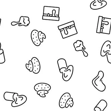 Slime Mucus Liquid Vector Seamless Pattern 스톡 일러스트