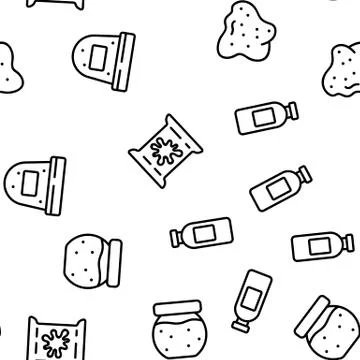 Slime Mucus Liquid Vector Seamless Pattern 스톡 일러스트