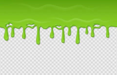 Slime seamless pattern. Dripping green radioactive substance. Liquid wave on Illustrazione stock