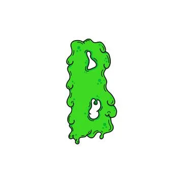 Slime Vector Logo Letter B Stock Illustration