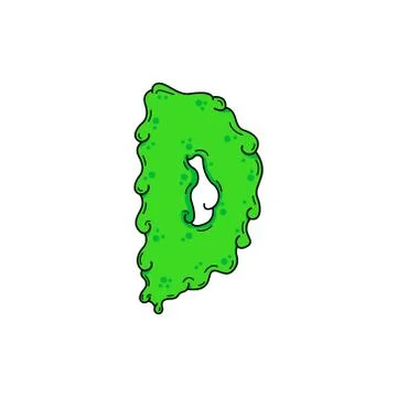 Slime Vector Logo Letter D Stockillustratie