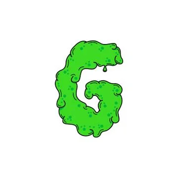 Slime Vector Logo Letter G イラスト素材