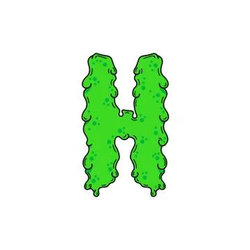 Slime Vector Logo Letter H Stock Illustration