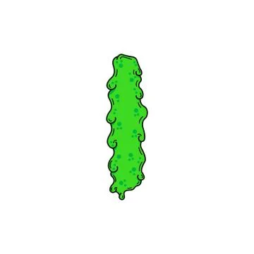 Slime Vector Logo Letter I Stock Illustration