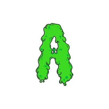 Slime Vector Logo Letter A Stockillustratie