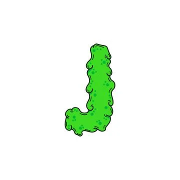 Slime Vector Logo Letter J Stock Illustration