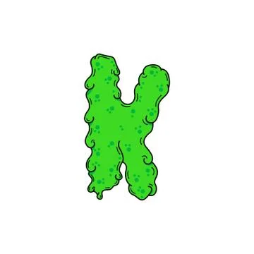 Slime Vector Logo Letter K Stock Illustration