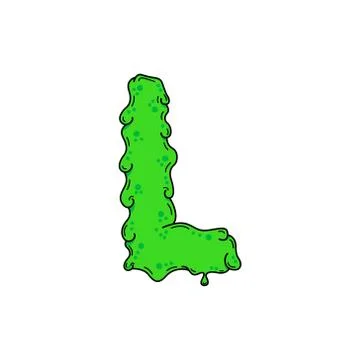 Slime Vector Logo Letter L Stock Illustration