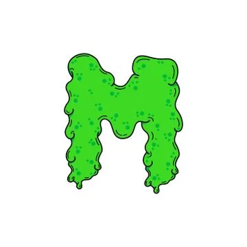 Slime Vector Logo Letter M Stock Illustration