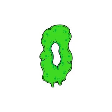 Slime Vector Logo Letter O Stock Illustration