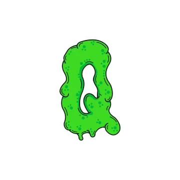Slime Vector Logo Letter Q Stock Illustration