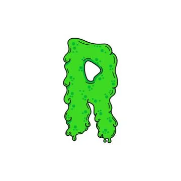 Slime Vector Logo Letter R Stock Illustration