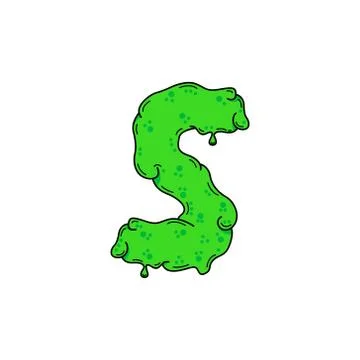 Slime Vector Logo Letter S Stock Illustration