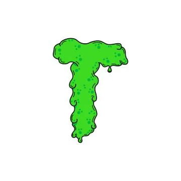 Slime Vector Logo Letter T Stock Illustration