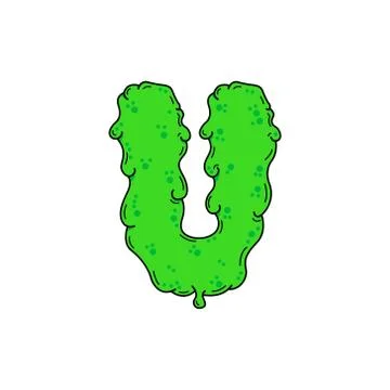 Slime Vector Logo Letter U Stock Illustration