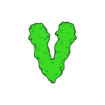 Slime Vector Logo Letter V Stock Illustration