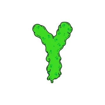 Slime Vector Logo Letter Y Illustrazione stock