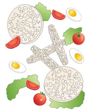 Slimmers salad Stock Illustration