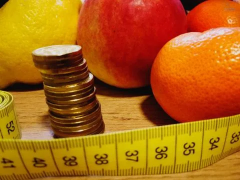 Slimming with fruit Stock Photos