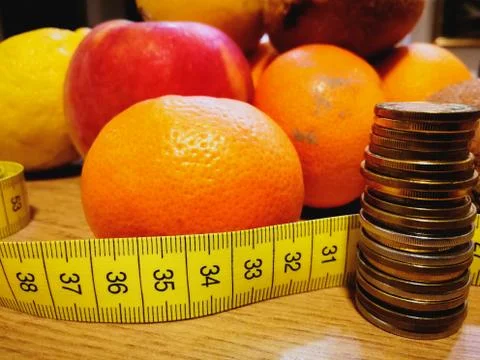 Slimming with fruit Stock Photos