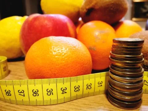 Slimming with fruit Stock Photos