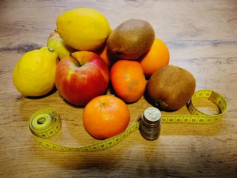 Slimming with fruit Stock Photos