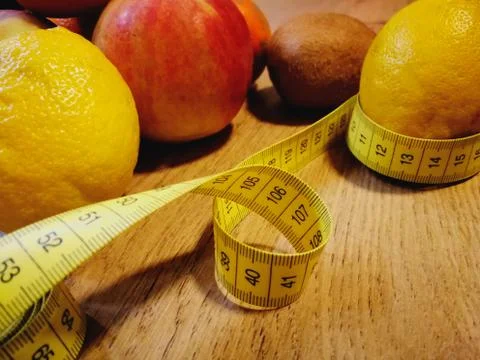 Slimming with fruit Stock Photos