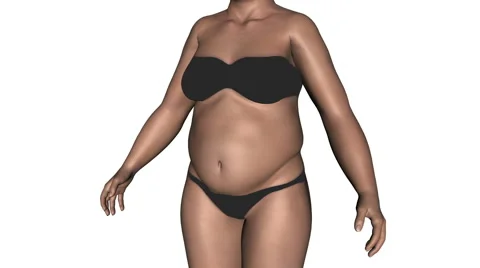 Slimming time lapse with 3D model on white background Vídeos de archivo 46491205