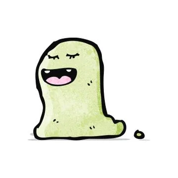 Slimy cartoon ghost Stock Illustration