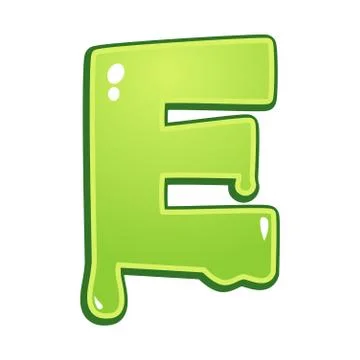 Slimy font type letter E Stock Illustration