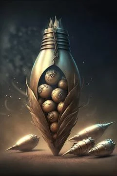 Sling bullets of althemone Stock Illustration