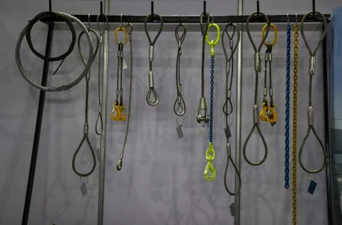 Sling cable for lifting heavy object Stock Photos