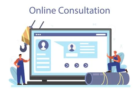 Slinger online service or platform. Professional workers Stock Illustration