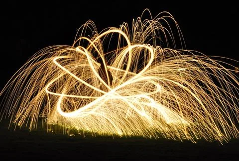 Slinging Fire Stock Photos