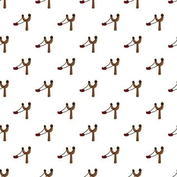 Slingshot aiming device repeating pattern on white background イラスト素材