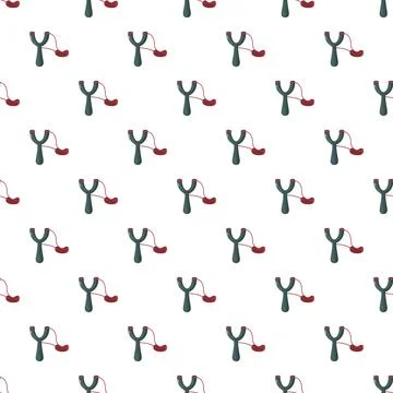 Slingshot game toy repeating pattern background Stock Illustration