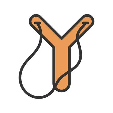 Slingshot icon vector image. Stock Illustration