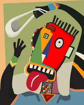 The slingshot warrior Stock Illustration
