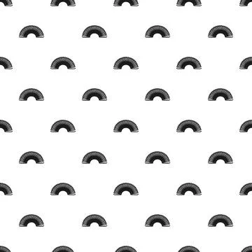 Slinky toy spring pattern black and white seamless repeating Illustrazione stock