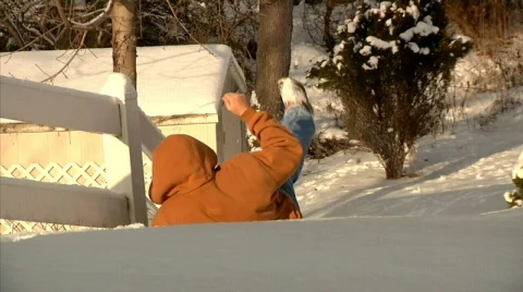 Slip and Fall 1321 Stock Footage