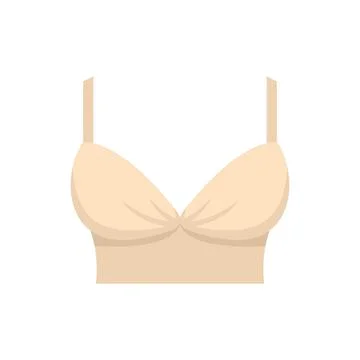 Slip bra icon flat isolated vector Stock Illustration
