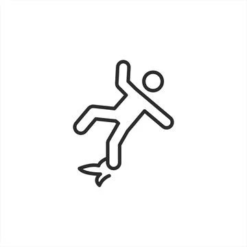 Slip Hazard Icon Stock Illustration