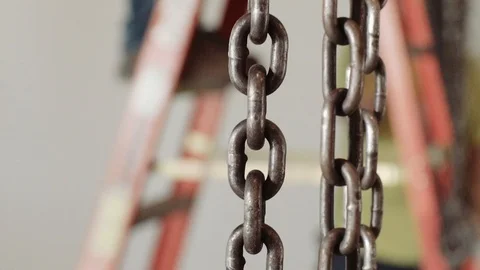 A Slip Hook Hangs On The End Of A Chain On A Construction Site Stock Footage 87481524