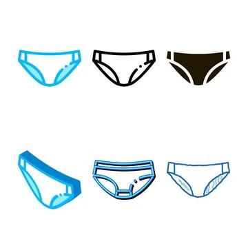 Slip pants icon vector outline series Stock Illustration