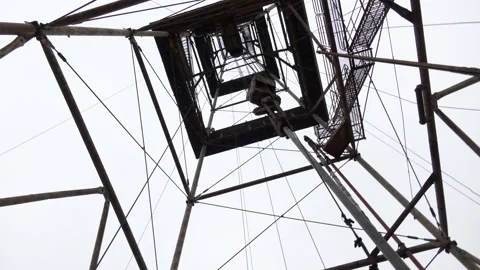 Slip on the rotary table while drilling oil well. Video stock 142049793