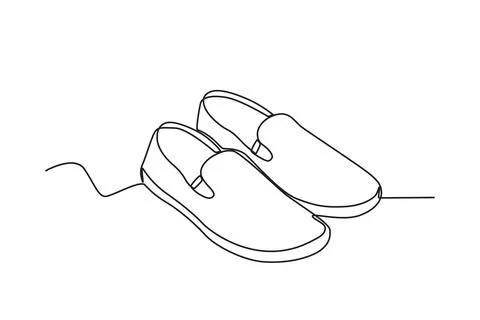 A slip-on shoe Stock Illustration