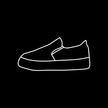 Slip-on shoes vector illustration flat sketches template Stock Illustration